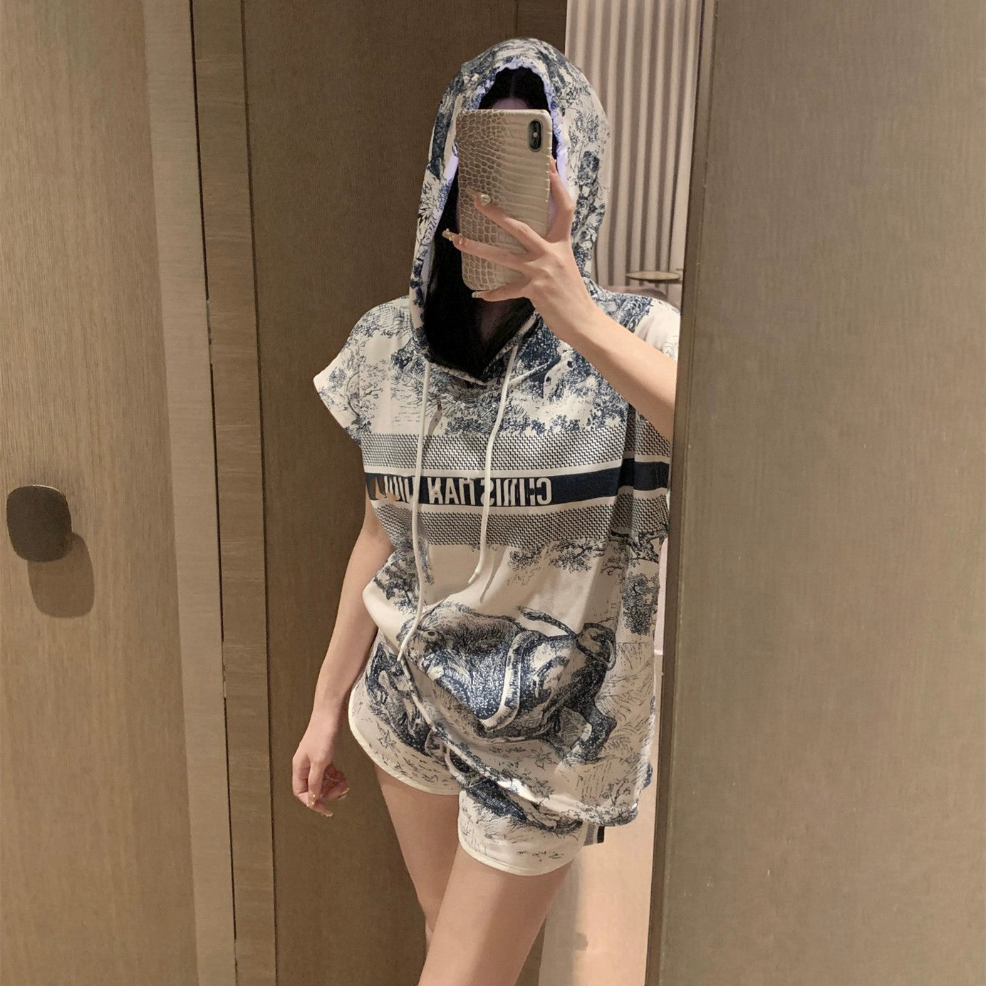 【Set】タンクトップ + パンツタイダイ染め2点セット  W11213