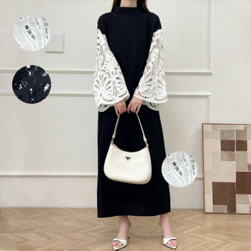 【Dress】レース切替Aラインワンピース Z7050
