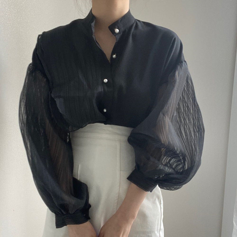 【Tops】パフースリーブシャツ Z7392