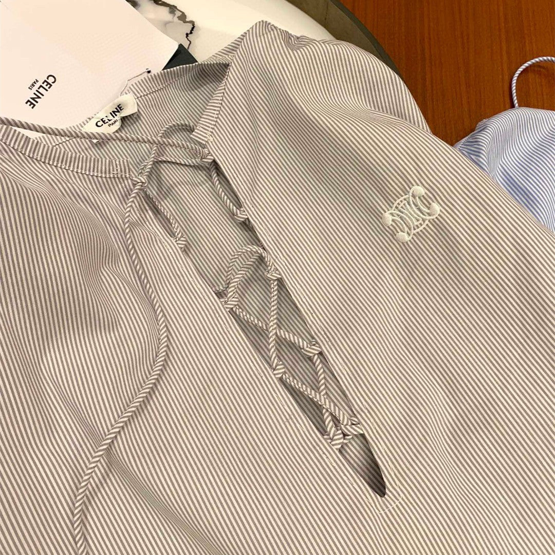 【Tops】2色展開シャツ W12488