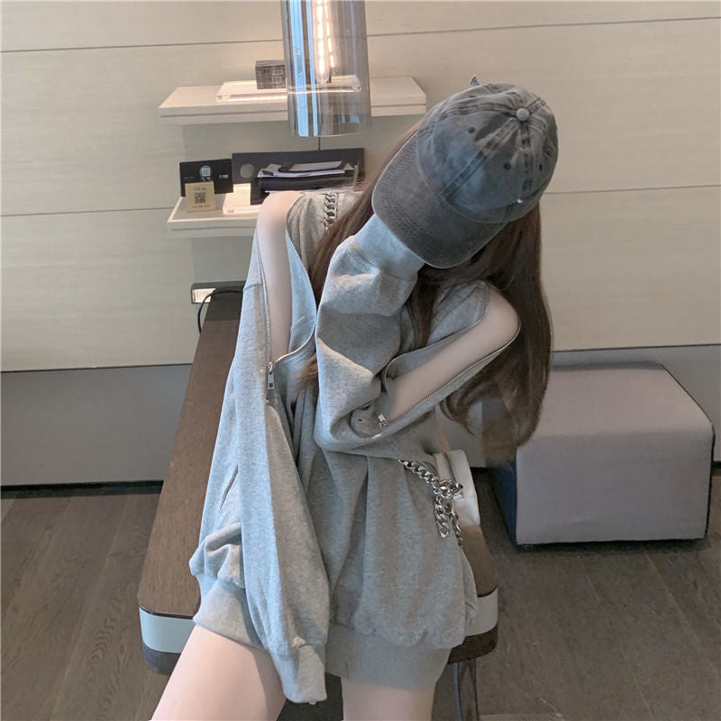 【Tops】ジッパーデザインプルオーバー W13971