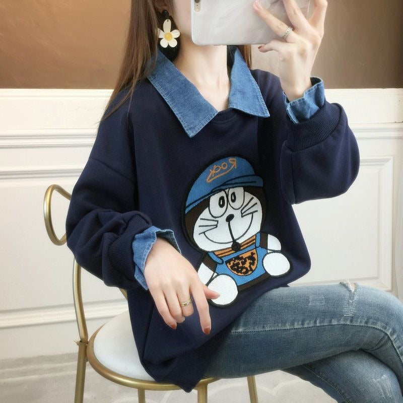 【Tops】フェイクレイヤードプルオーバー W13961