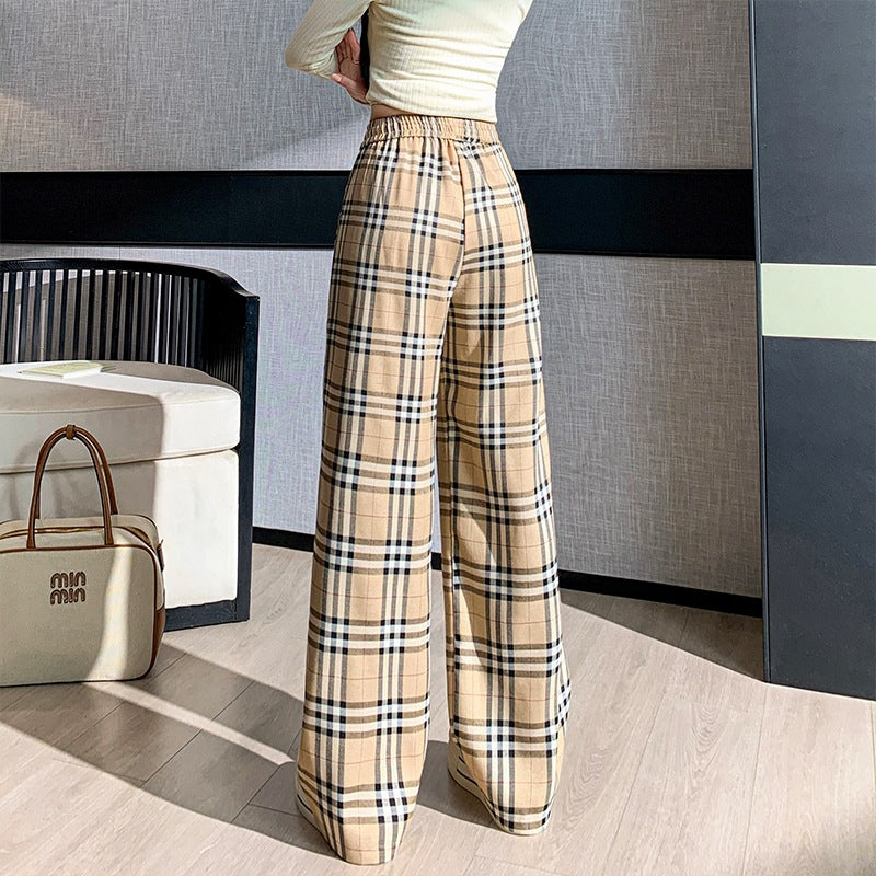 【Bottoms】人気チェック柄ワイドパンツ Z7980