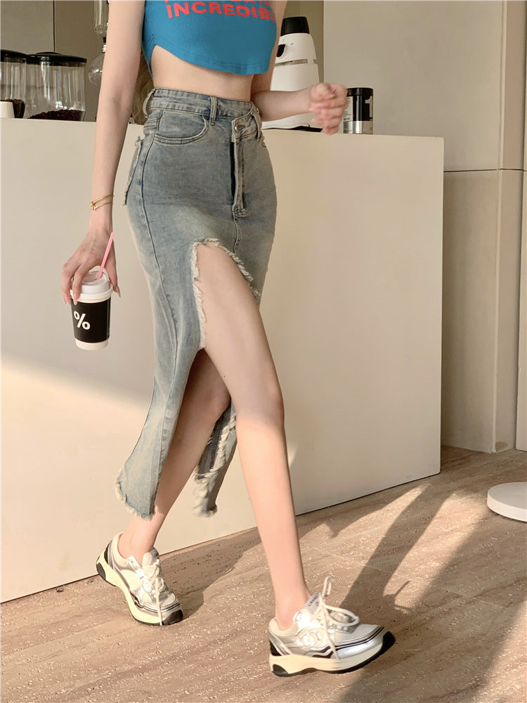 【Bottoms】スリットスカート W12026