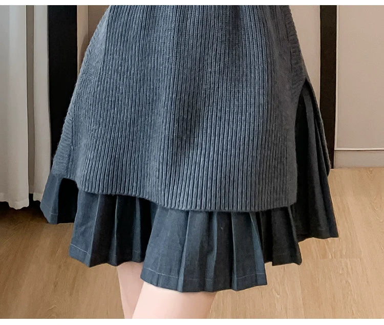 【Set】タンクトップ+シャツワンピースセット W9857