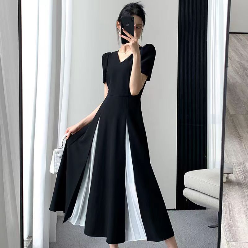 【Dress】配色Aラインワンピース Z6816