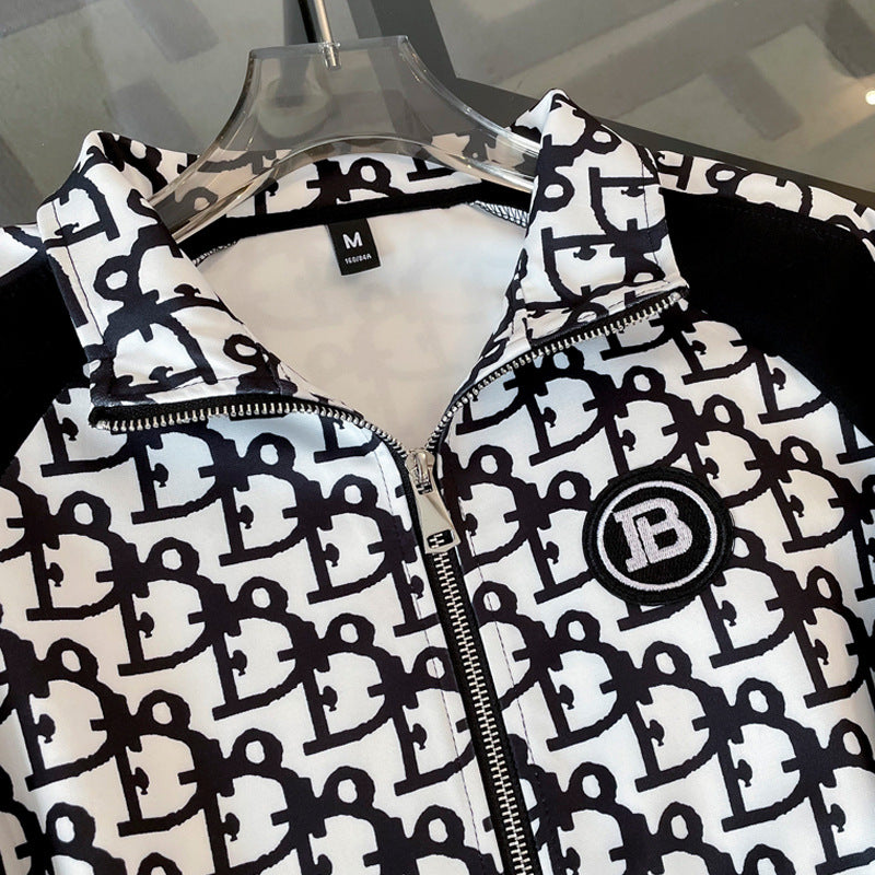 【Set】英文字2点セット ジャケット + パンツ  Z-6452