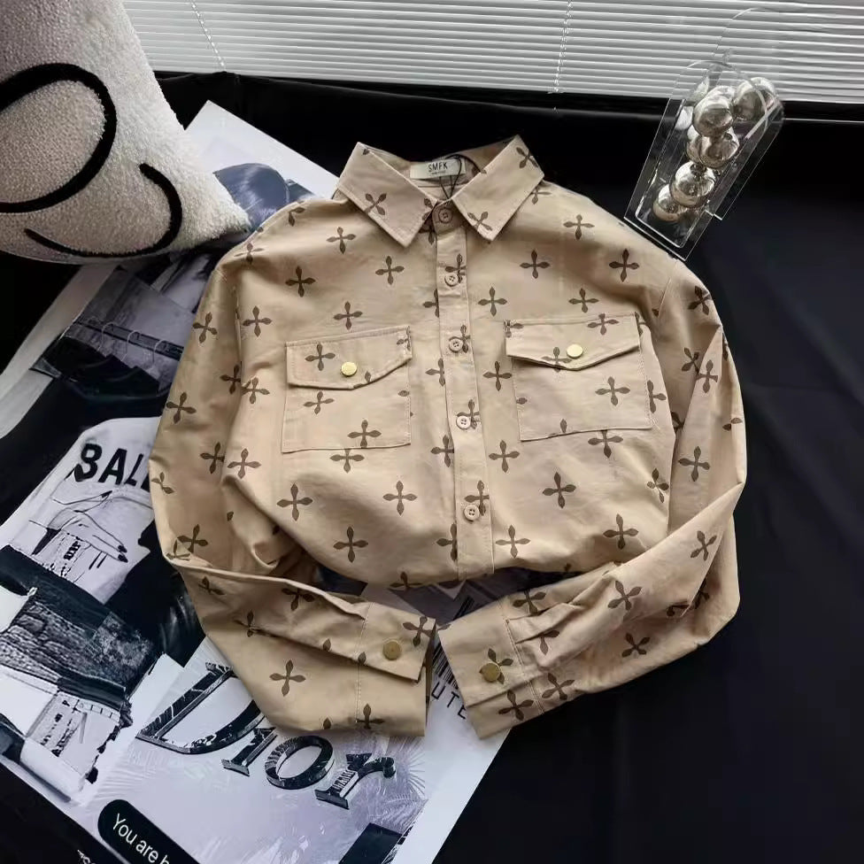 【Tops】ゆったり長袖シャツ Z7398