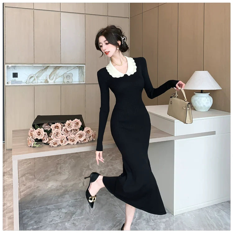 【Dress】ドールカラーワンピース W9945