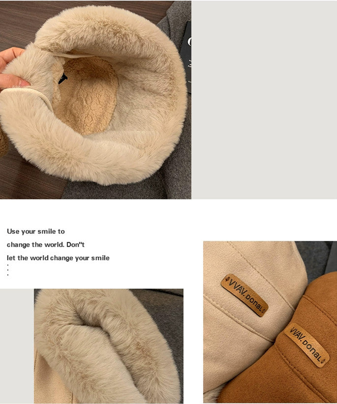 【雑貨】ファーデザインバケットハット W9632