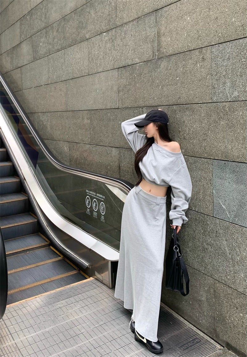 【Set】パーカー+スカート セット Z8101