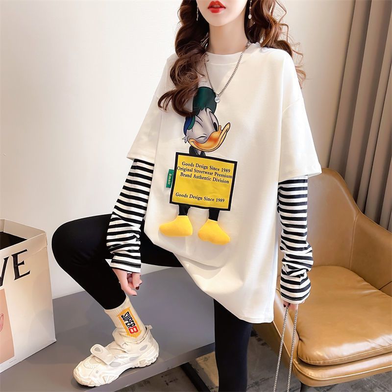 【Tops】フェイクレイヤードパーカー Z7682