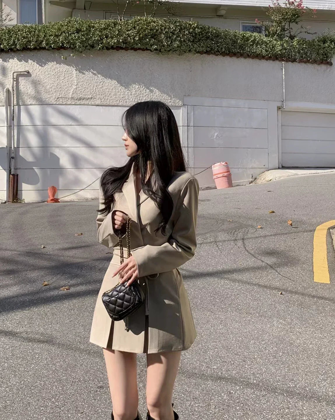 【Set】ジャケット+スカート 2点セット W10876