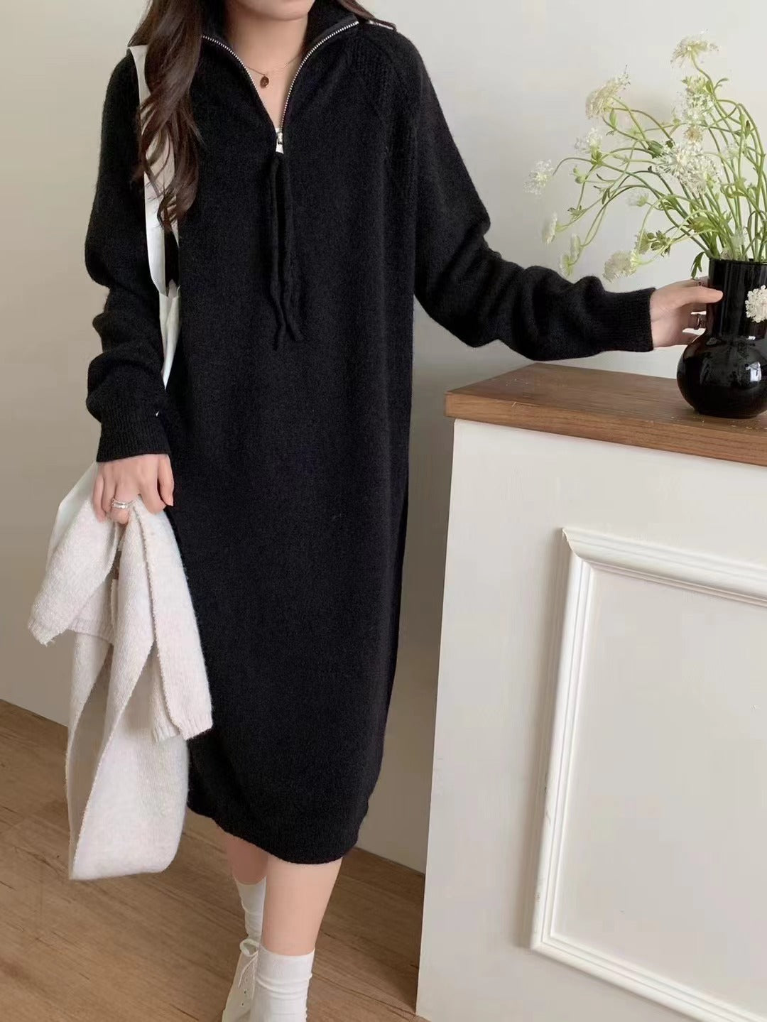 【Dress】タートルネックワンピース Z8387