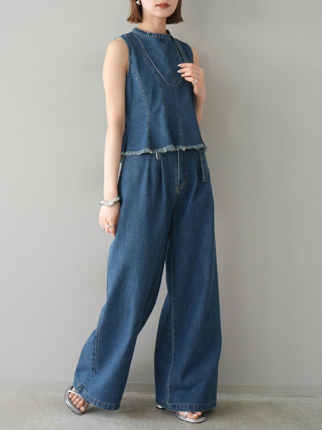 【Set】ファッションデニム2点セットT01695