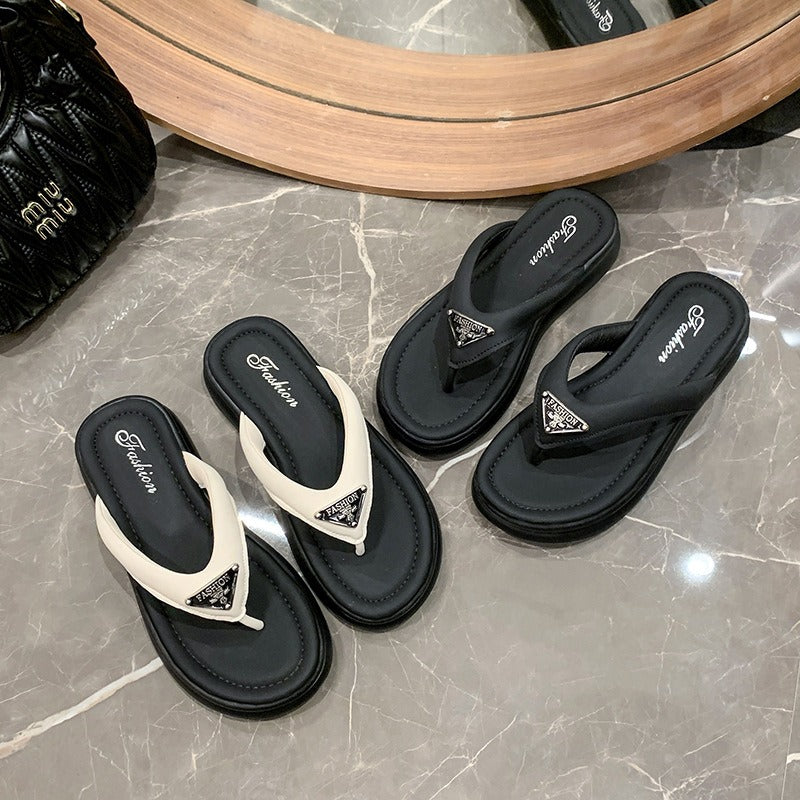 【Shoes】2色展開夏スリッパ W12374