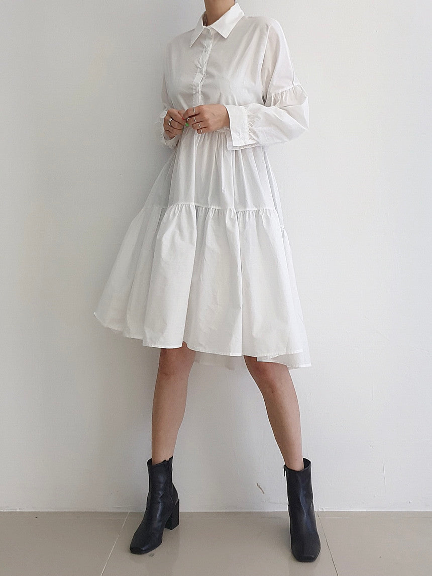 【Set】ベスト + シャツワンピース2点セット Z-6649