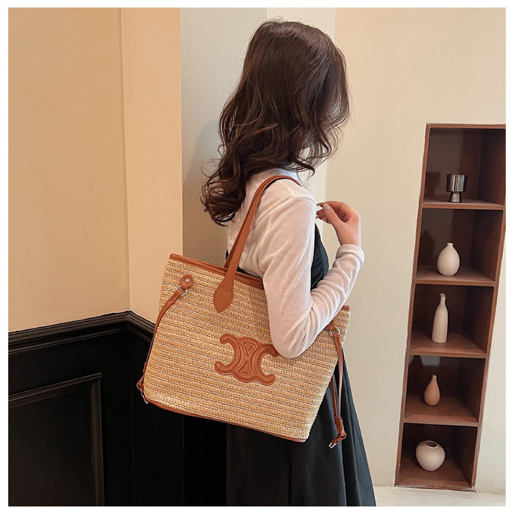 【雑貨】2色展開ハンドバッグ T01273