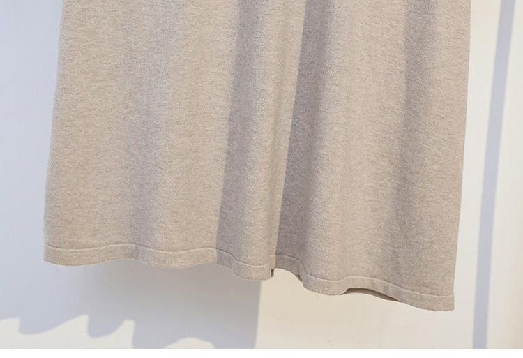 【Dress】ランタンスリーブニットワンピース W9490