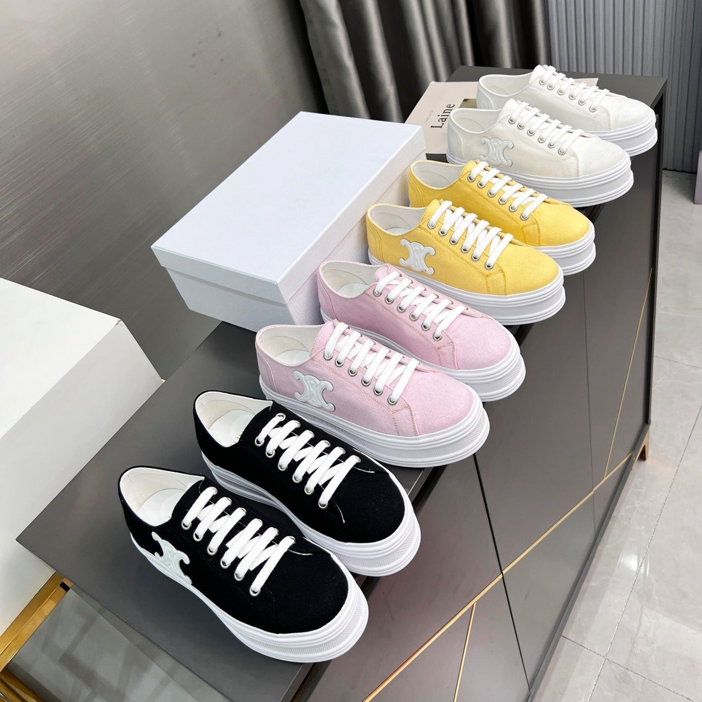【Shoes】春秋厚底スニーカー W11146