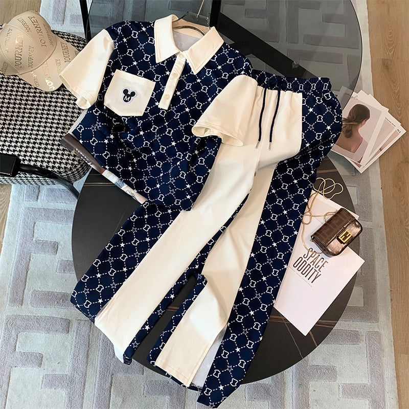 【Set】セットアップ ポロシャツ + パンツ Z6753