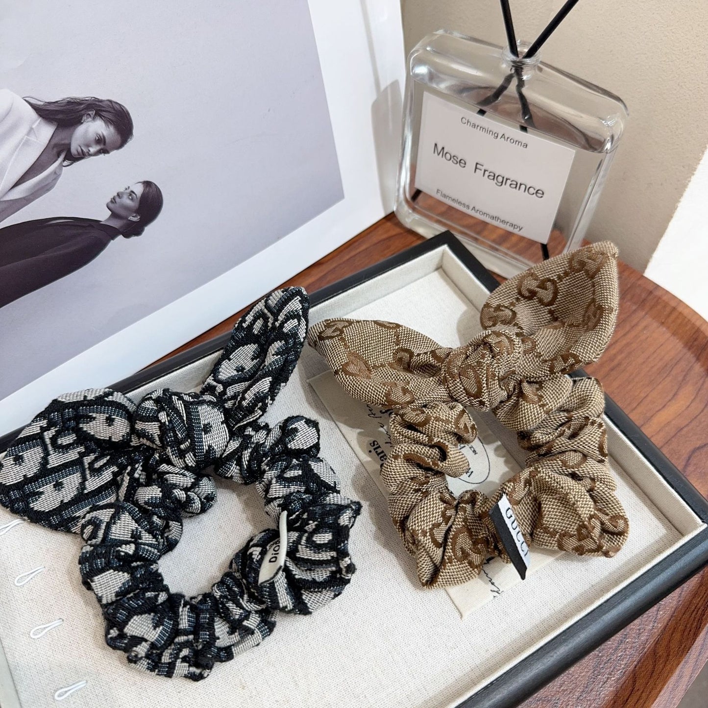 【雑貨】3色展開ジャカードヘアリング W11998