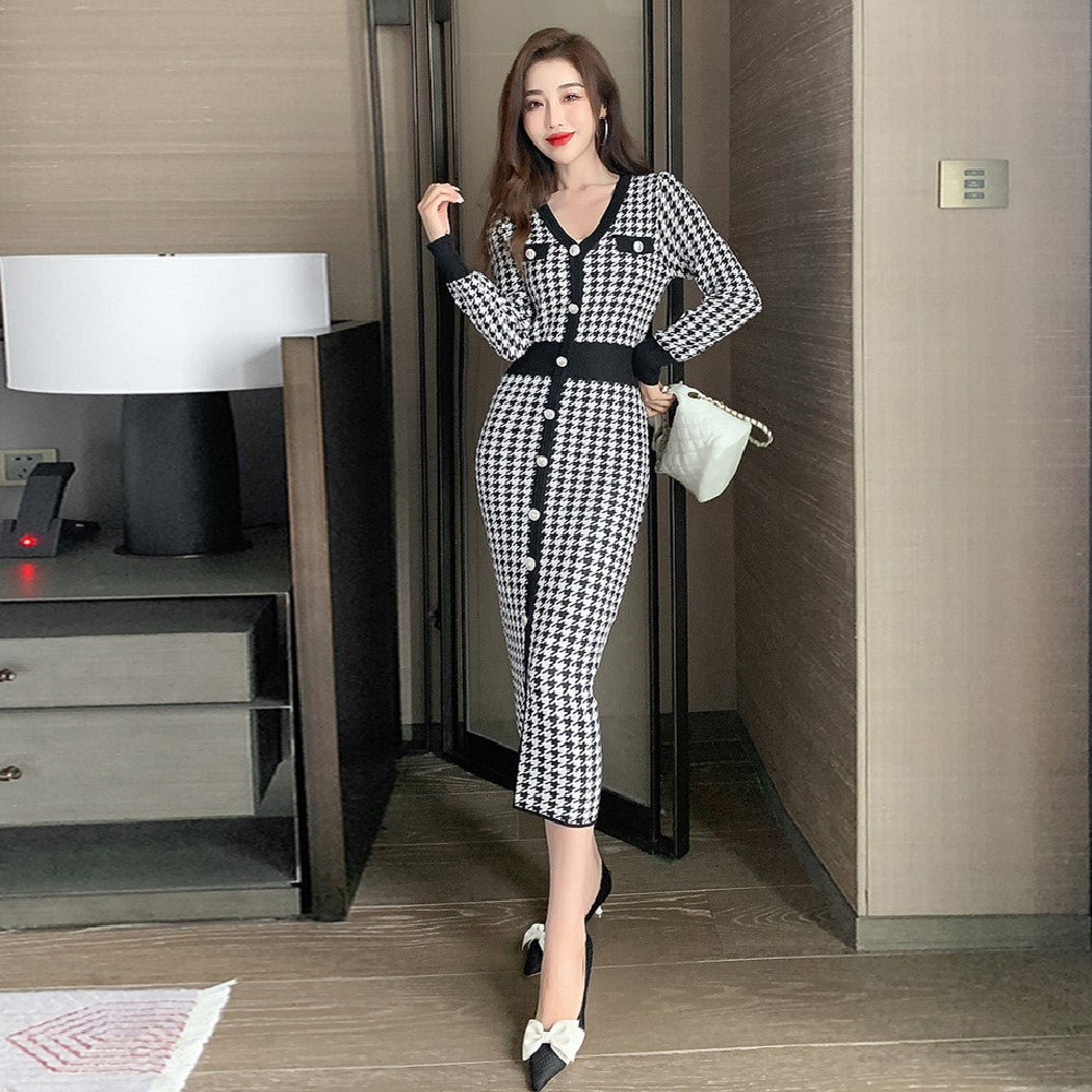 【Dress】千鳥格子ワンピース Z7675