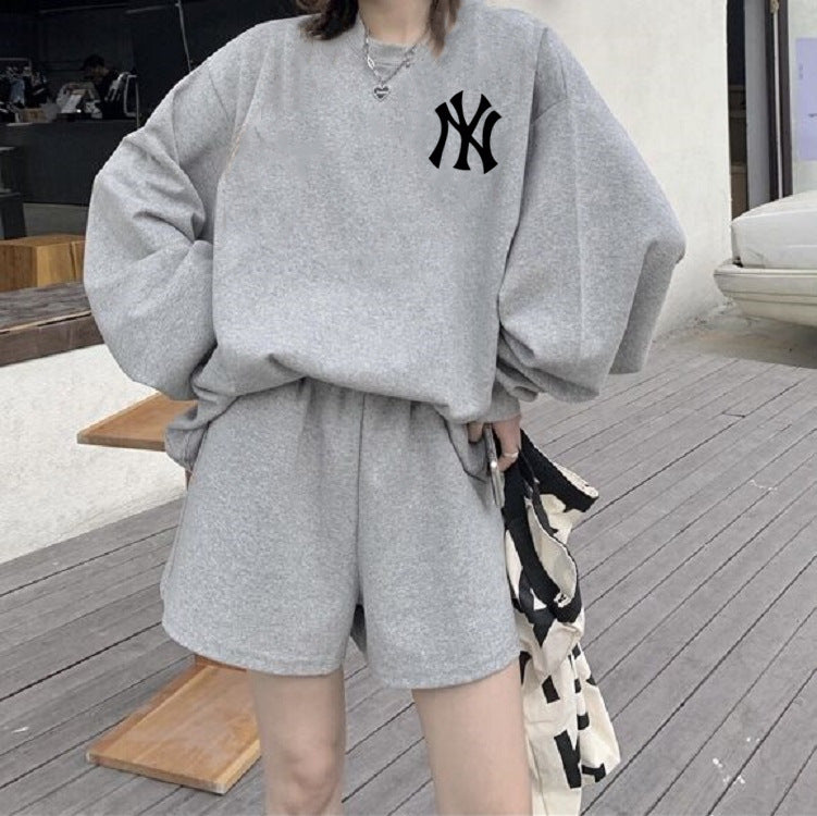 【Set】新入荷~2点セット トレーナー+ ショートパンツ Z-6646