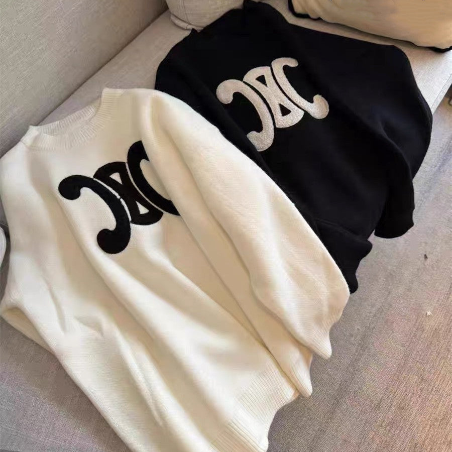 【Tops】2色ジャカードセーター W10373