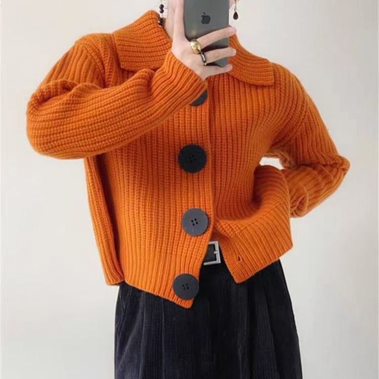 【Outer】シンプルニットカーディガン W13731