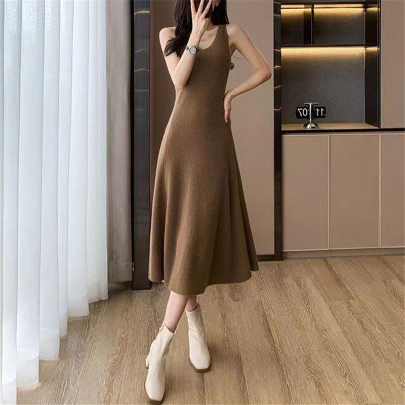 【Set】新入荷~ニット2点セット セーター + ノースリーブワンピ Z-6300