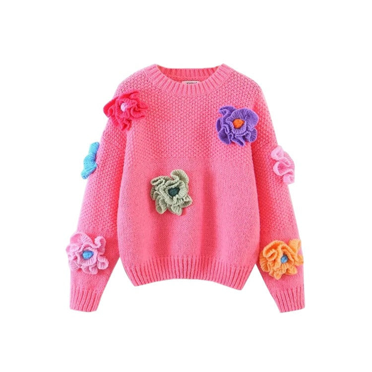 【Tops】新入荷~刺繍ニット W13769