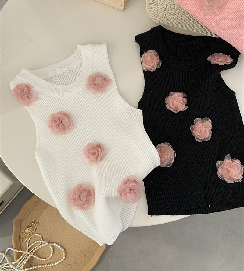 【Tops】フラワータンクトップ W11832