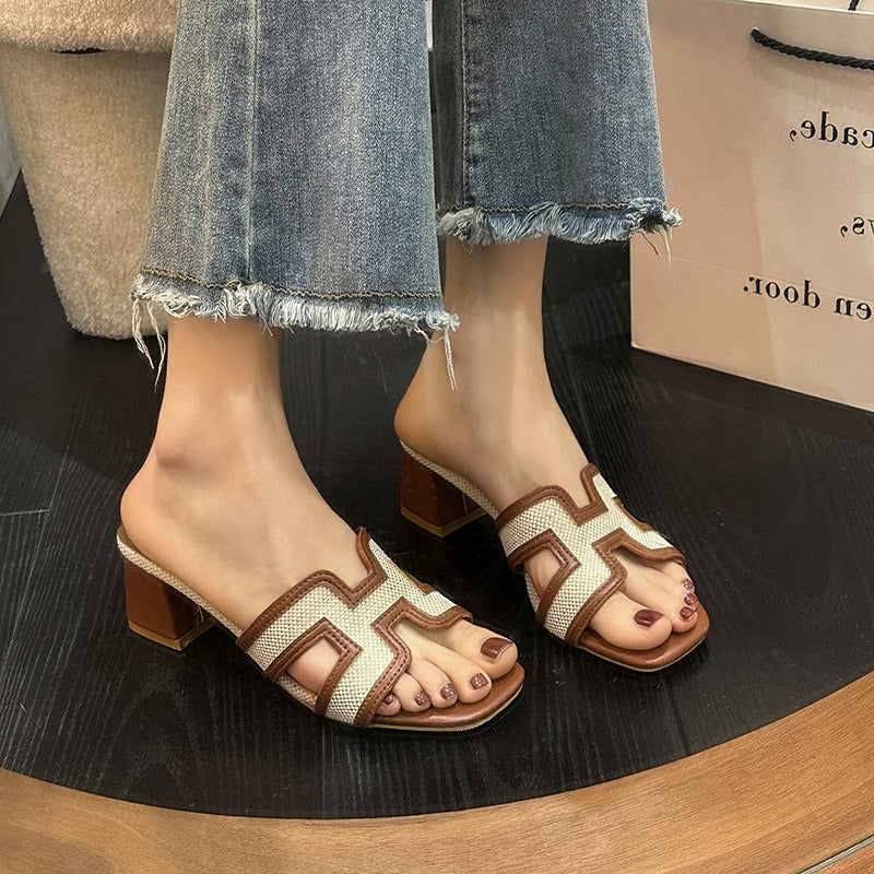 【Shoes】5色展開夏スリッパ W12366