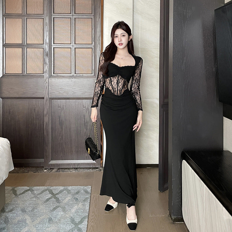 【Dress】レース切替ワンピース Z7759