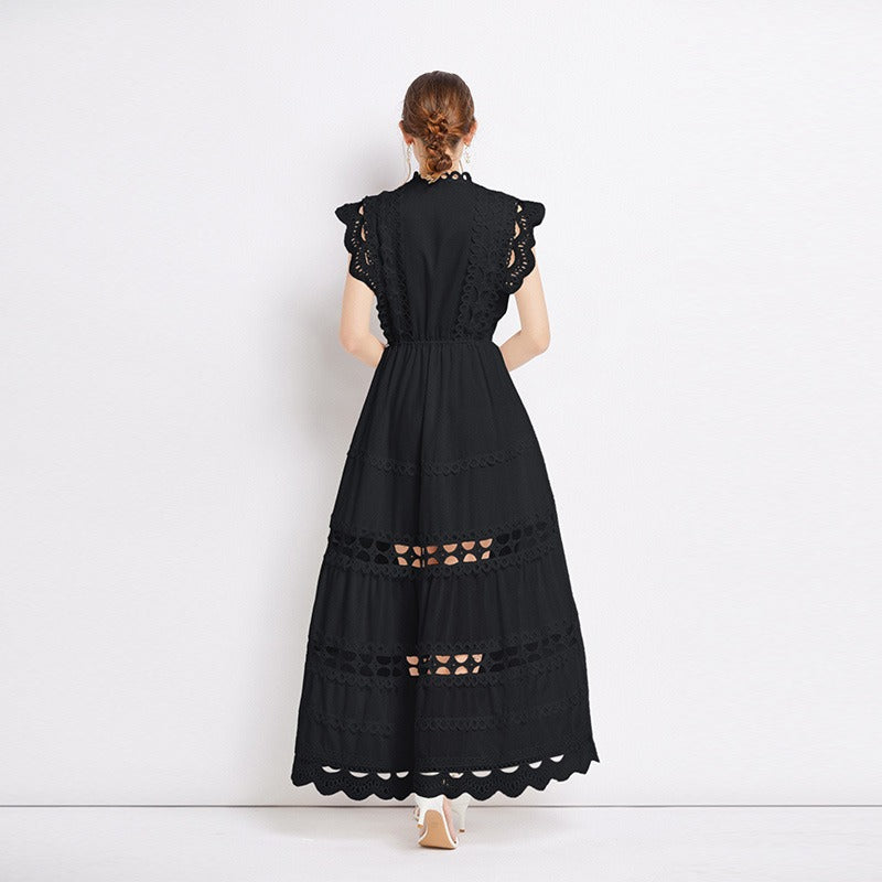 【Dress】透かし彫りワンピース W12499