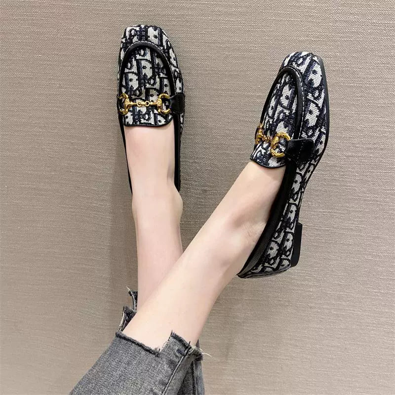 【Shoes】2色展開フラットシューズ W10041