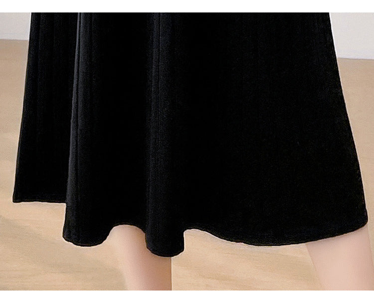 【Dress】新作アイテム~可愛いパフスリーブ夏ロング丈ニットワンピース Z-5466