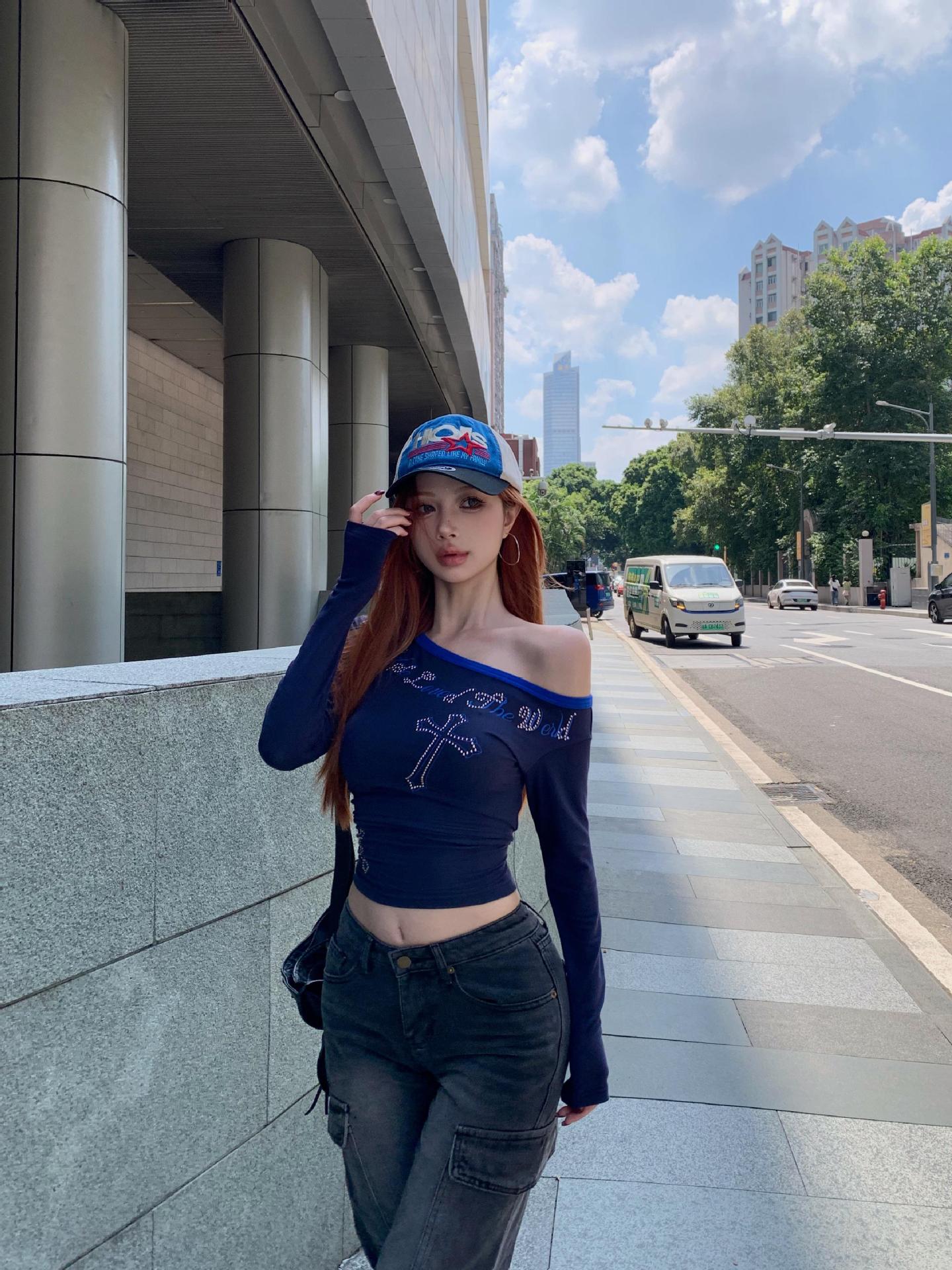 【Tops】配色Tシャツ2色 Z8259