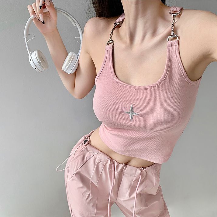 【Tops】ベアトップ付きタンクトップ W10839