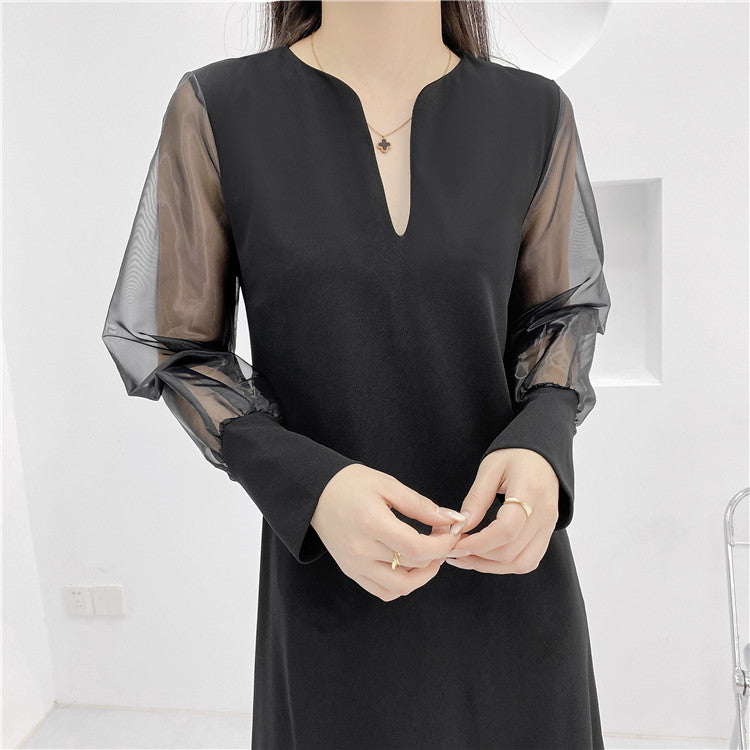 【Dress】2色展開OL通勤ワンピース Z7337