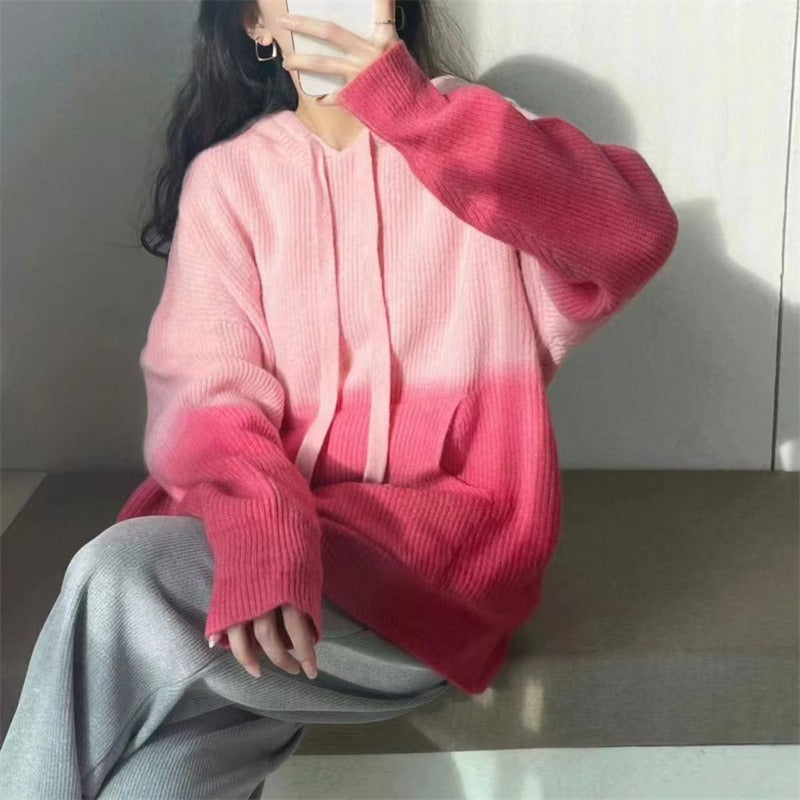 【Tops】タイダイ染めニットセーター W13732