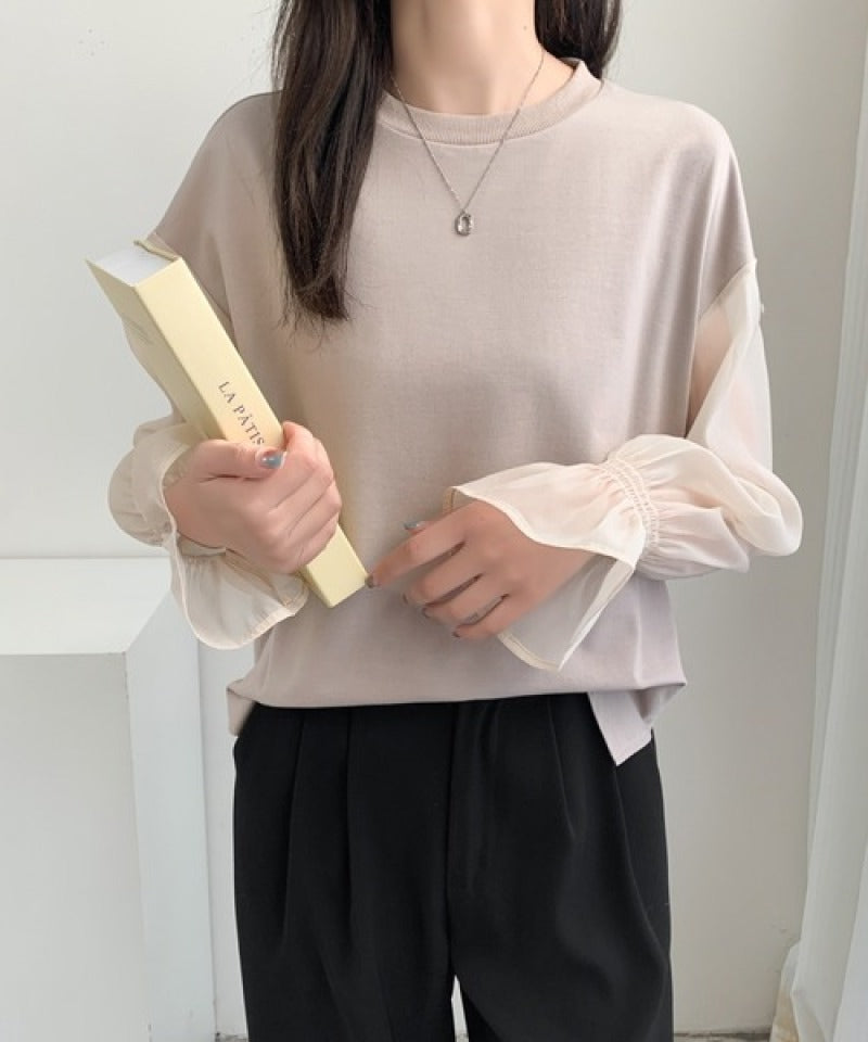 【Tops】春秋シンプル長袖Tシャツ Z7743