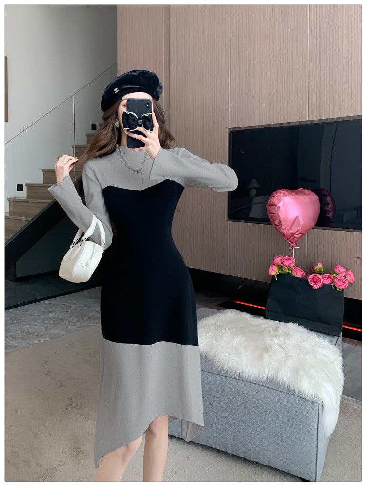 【Dress】新作アイテム~切り替えデザインニットワンピース W9571