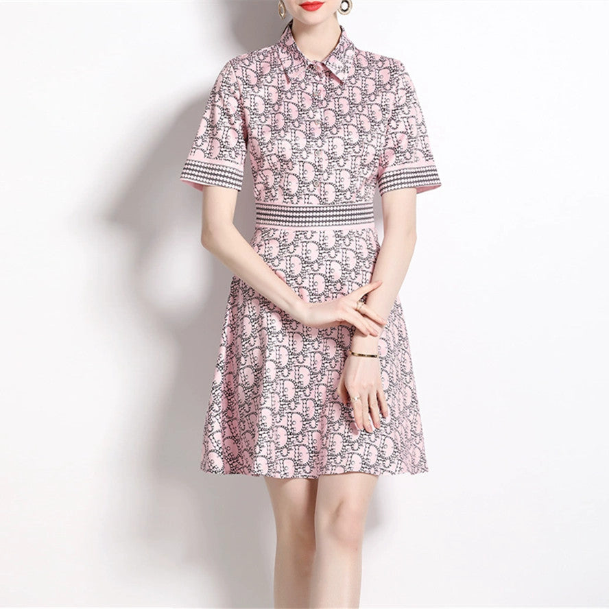 【Dress】新入荷~半袖シャツワンピース W10678