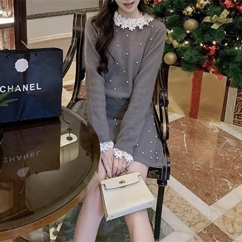 【Set】可愛いニット2点セット W14111