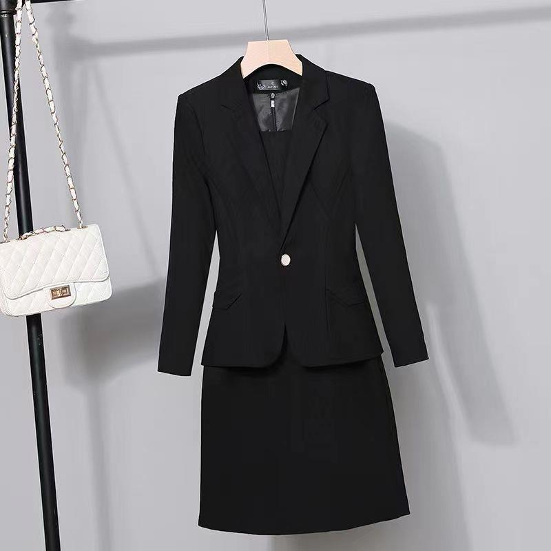 【Set】スーツジャケット+ワンピース 通勤セット Z7740