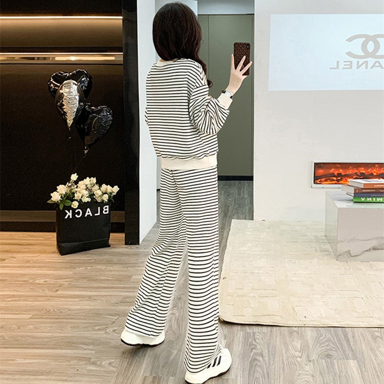 【Set】ロゴ刺繍2点セット トレーナー + パンツ Z-6468