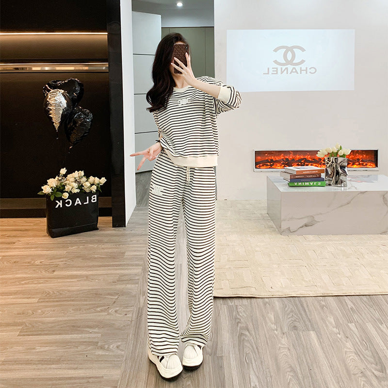 【Set】ロゴ刺繍2点セット トレーナー + パンツ Z-6468