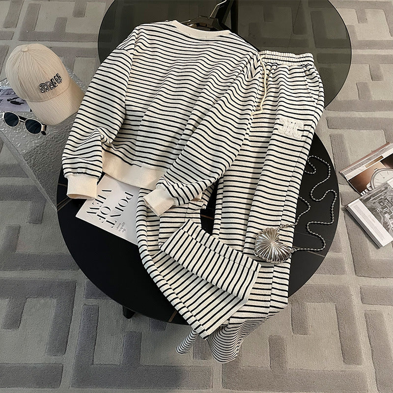 【Set】ロゴ刺繍2点セット トレーナー + パンツ Z-6468